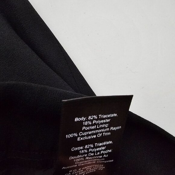 Babaton Aritzia Size 8 Black New Cohen Pants Crop Mid Rise Pleated Trouser - Picture 12 of 12